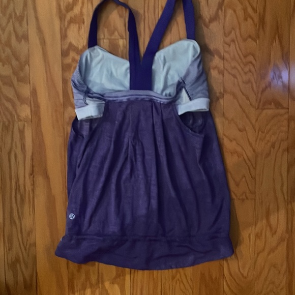 lululemon Rest Less purple tank with built in bra - Picture 2 of 2